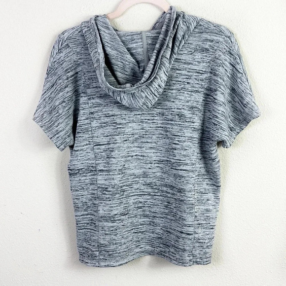 Athleta Girl Kickin’ it Poncho Hoodie Sweatshirt in gray size XL / 14 - Picture 2 of 7